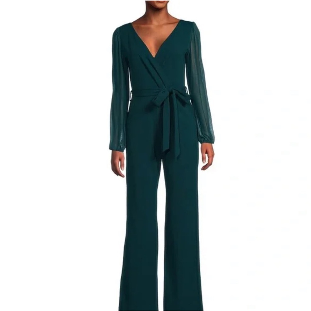 Moa Moa Women’s Black Mesh Long Sleeve Wide Leg Jumpsuit. Size XS. NWT